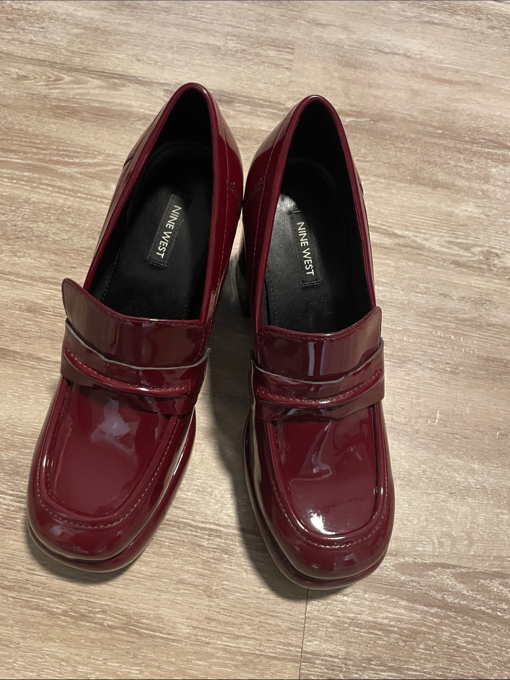Nine West Women's Wine Patent Penny Loafers